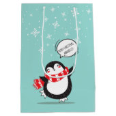 Snow Penguin Medium Cadeauzakje (Achterkant)