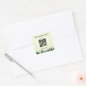 Snow Pine Forest Christmas Company Vierkante Sticker (Envelop)