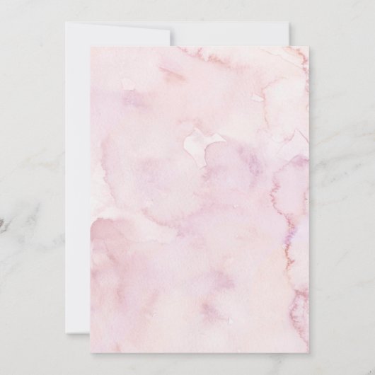 Snow Pink Winter Onederland First Birthday Kaart (Achterkant)