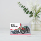 Snow Plough Tractor Snow Removal Service Visitekaartje (Staand voorkant)