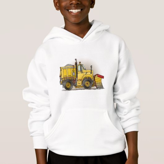 Snow Plow Truck Kinder Hoodie (Voorkant)