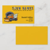 Snow Plowing Business Card Visitekaartje (Voorkant / Achterkant)
