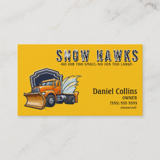 Snow Plowing Business Card Visitekaartje
