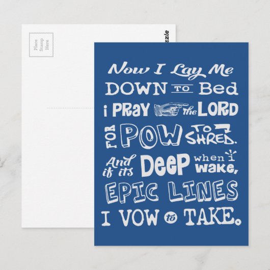 Snow Prayer Briefkaart (Voorkant / Achterkant)