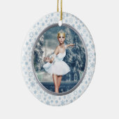 Snow Princess Ballerina Double Sided Art Ornament (Rechts)