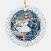 Snow Princess Ballerina Double Sided Art Ornament (Achterkant)