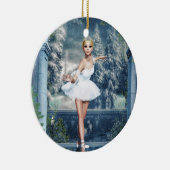 Snow Princess Ballerina Double Sided Art Ornament (Rechts)