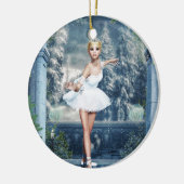 Snow Princess Ballerina Double Sided Art Ornament (Links)
