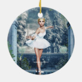 Snow Princess Ballerina Double Sided Art Ornament (Achterkant)