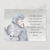 Snow Princess Beer Bleak Midwinter Lyrics Holiday Briefkaart (Voorkant)