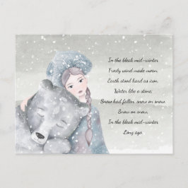 Snow Princess Beer Bleak Midwinter Lyrics Holiday Briefkaart