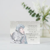 Snow Princess Beer Bleak Midwinter Lyrics Holiday Briefkaart (Staand voorkant)