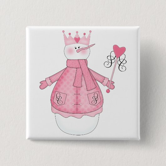 Snow Princess Holiday Tshirts en Gifts Vierkante Button 5,1 Cm (Voorkant)