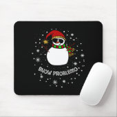 Snow Problemo Funny Christmas Snowman  Muismat (Met muis)