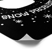 Snow Problemo Funny Christmas Snowman Poster (Hoek)
