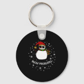 Snow Problemo Funny Christmas Snowman  Sleutelhanger (Voorkant)
