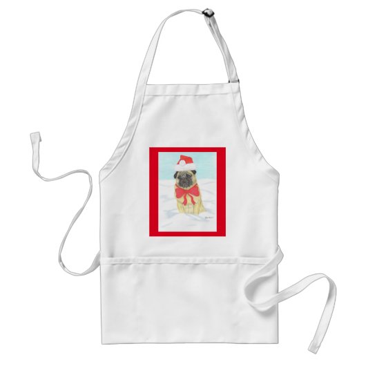 Snow Pug Apron Standaard Schort (Voorkant)