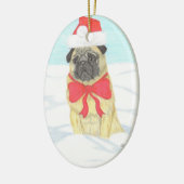 Snow Pug Inspirerend Ornament (Links)
