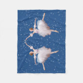 Snow Queen Ballerina Fleece Deken (Voorkant)
