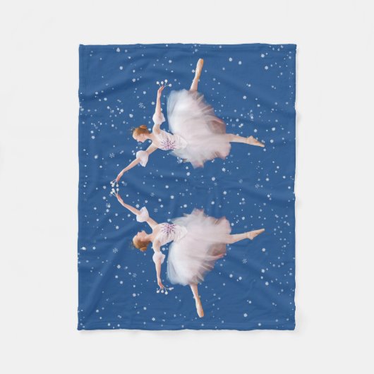 Snow Queen Ballerina Fleece Deken (Voorkant)