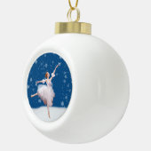 Snow Queen Ballerina  Keramische Bal Ornament (Rechts)
