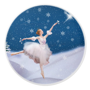 Snow Queen Ballerina Keramische Knop
