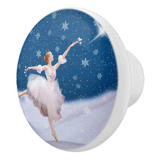 Snow Queen Ballerina Keramische Knop (Rechts)