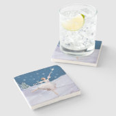 Snow Queen Ballerina  Stenen Onderzetter (Zijkant)