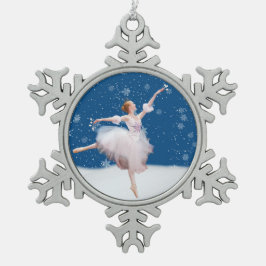 Snow Queen Ballerina  Tin Sneeuwvlok Ornament