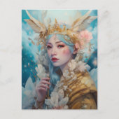 Snow Queen Fantasy Kunst Briefkaart (Voorkant)