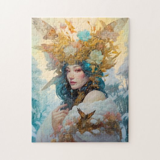 Snow Queen Fantasy Kunst Legpuzzel (Verticaal)