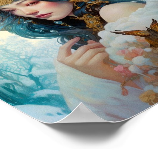 Snow Queen Fantasy Kunst Poster (Hoek)