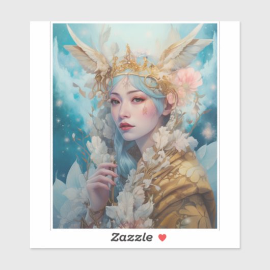 Snow Queen Fantasy Kunst Sticker (Vel)