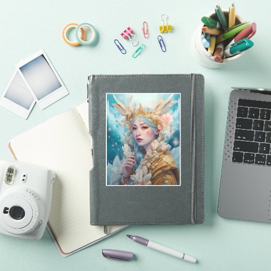 Snow Queen Fantasy Kunst Sticker (iPad Cover)