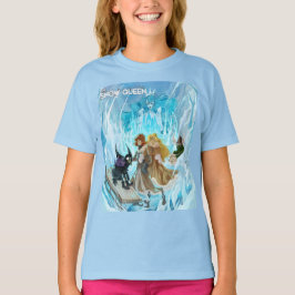 Snow Queen klassiek blauw meisje t-shirt