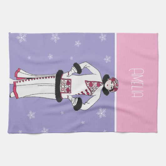 Snow Queen Personalized Theedoek (Horizontaal)