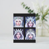 Snow Queens Winter Wonderland Briefkaart (Staand voorkant)