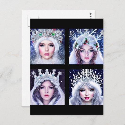 Snow Queens Winter Wonderland Briefkaart (Voorkant / Achterkant)