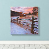 Snow Ranch Canvas Afdruk (Insitu (Houten vloer))