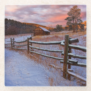 Snow Ranch Glazen Onderzetter