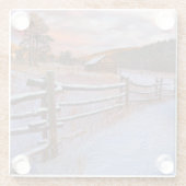 Snow Ranch Glazen Onderzetter (Achterkant)