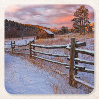 Snow Ranch Kartonnen Onderzetters