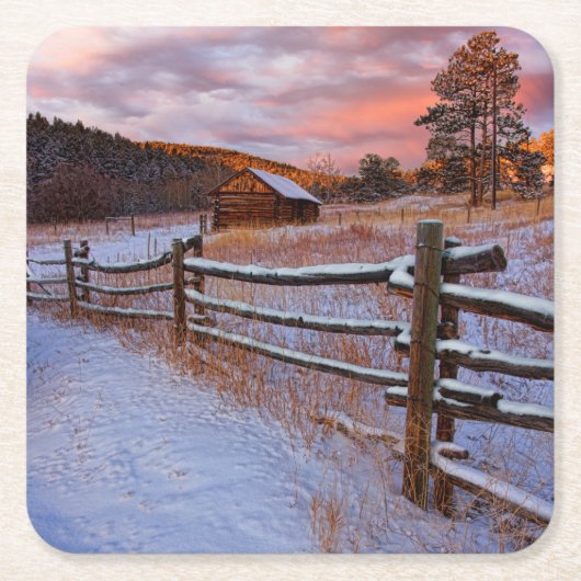 Snow Ranch Kartonnen Onderzetters (Voorkant)