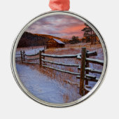 Snow Ranch Metalen Ornament (Voorkant)