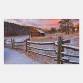 Snow Ranch Rechthoekige Sticker (Voorkant)