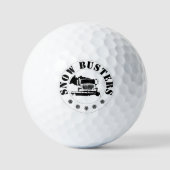 Snow Removal Business Uw Logo op maat toevoegen Golfballen (Voorkant)