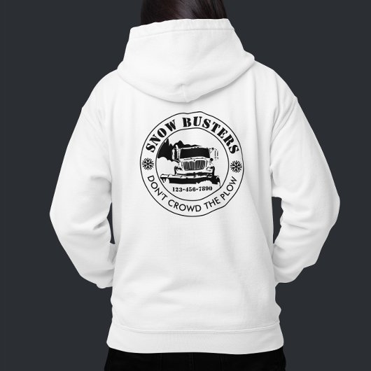 Snow Removal Business Uw Logo op maat toevoegen Hoodie