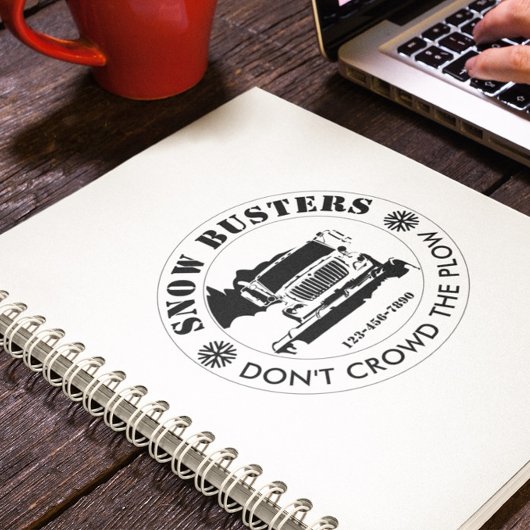 Snow Removal Business Uw Logo op maat toevoegen Notitieboek