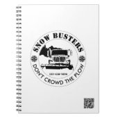 Snow Removal Business Uw Logo op maat toevoegen Notitieboek (Voorkant)