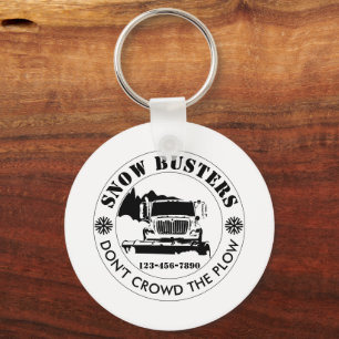 Snow Removal Business Uw Logo op maat toevoegen Sleutelhanger